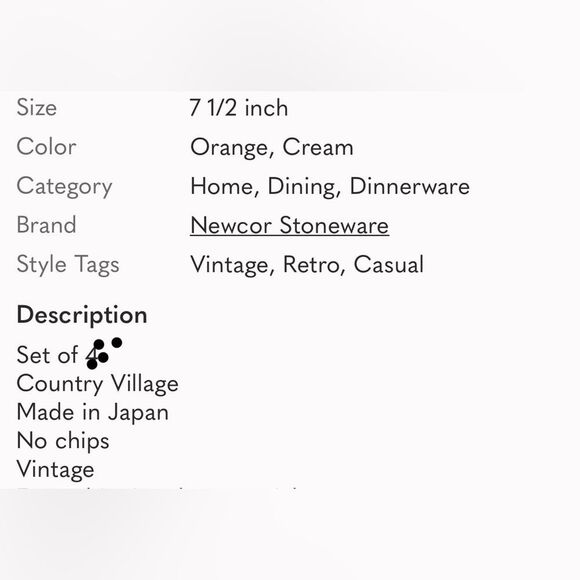 Newcor County Village Japan 7 1/2 In Salad Dessert Plates Set of 2 Stoneware - Picture 12 of 16